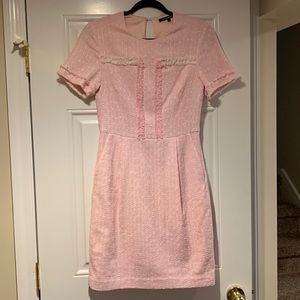 Ava & Aiden pink tweed short sleeve dress size 4